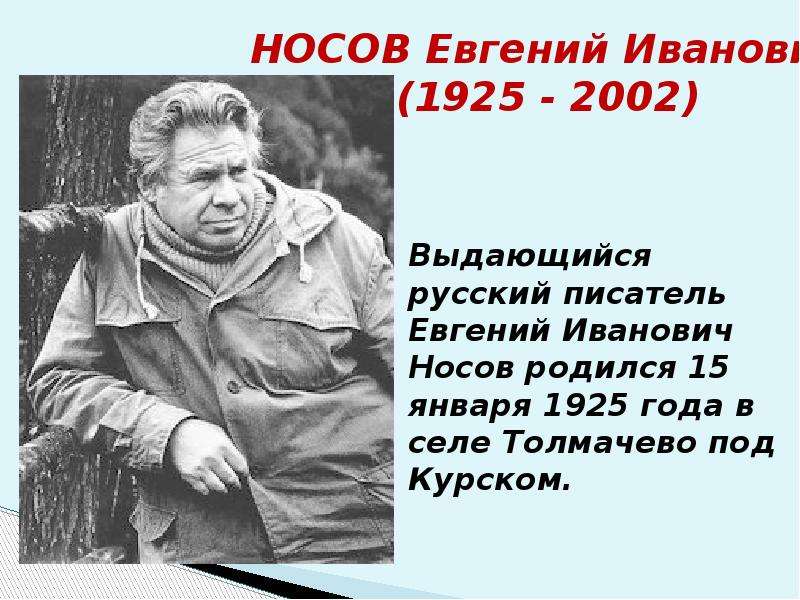 Жизнь и творчество е и носова