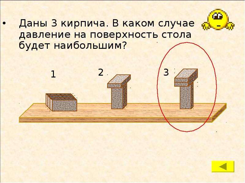 Одинаковой поверхности. Давление кирпича на поверхность. Давление на поверхность стола. Наибольшее давление на поверхность. Давление оказываемое на поверхность.