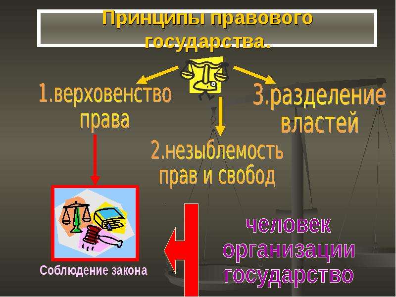 Разделил право на. Разделение властей в правовом государстве.