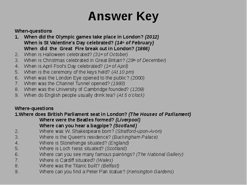 Answer the questions 1 when did. Answer the following questions when is Columbus Day celebrated. Текст на английском вставить слова the 2012 London Olympic games ответы.