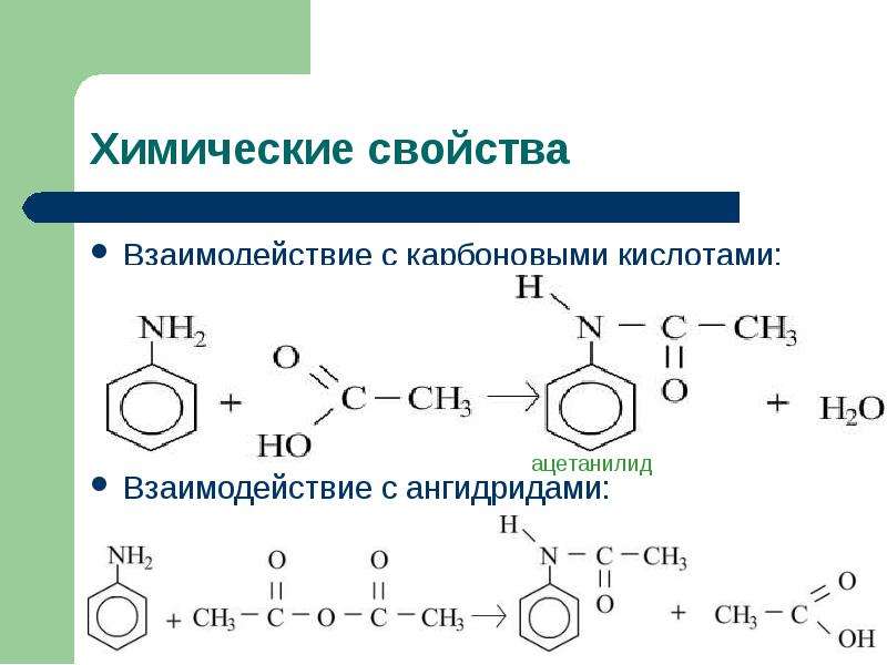 Презентация по химии анилин