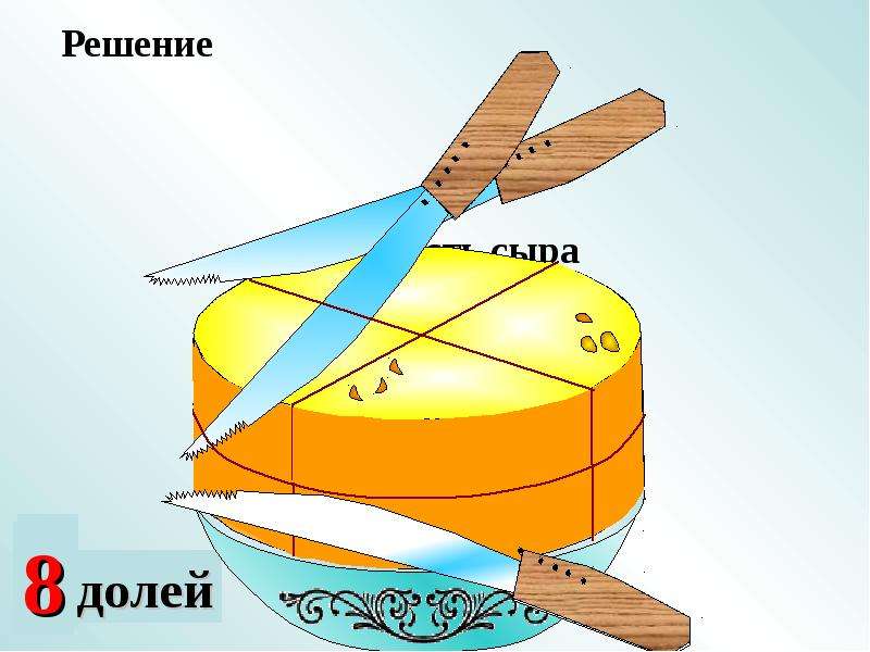 Разрезать пирог одним касанием ножа