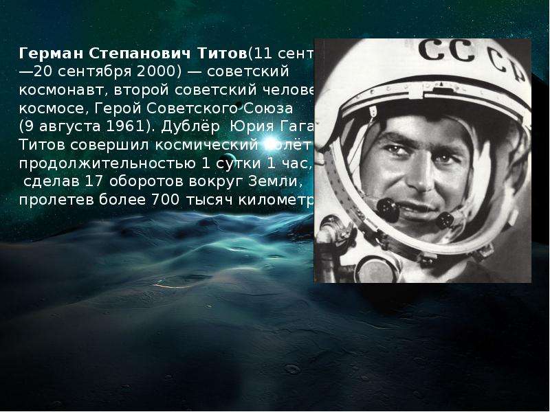 Человек в космосе рассказ. Титов космонавт дублер Гагарина.