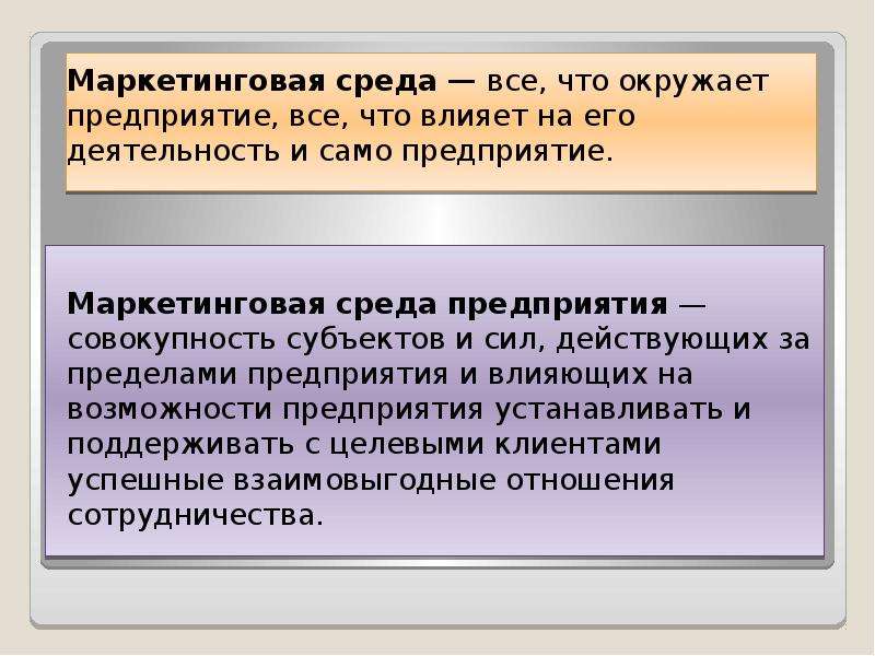 Презентация маркетинговая среда предприятия