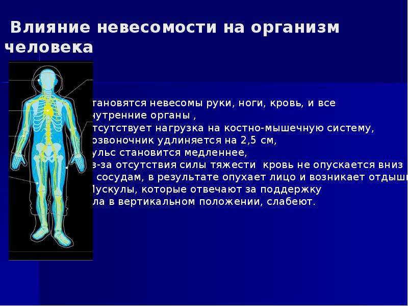 Презентация невесомость как вредный физический фактор