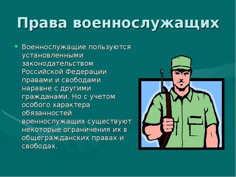 Свободы военнослужащих. Права военнослужащих. Права военнослужащих кратко ОБЖ.