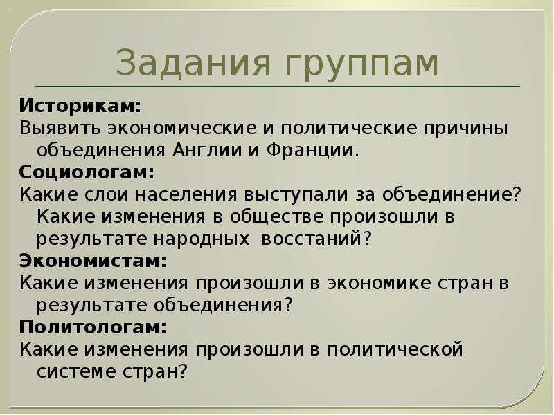 Франция и англия пути объединения презентация 6 класс