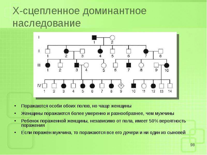 Х сцепленная с полом