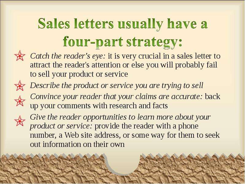 Sales letter