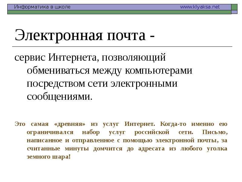 Посредством сообщения. Электронная почта. Электронная почта это в информатике. Электронная почтинформатика. Электронная почта презентация.