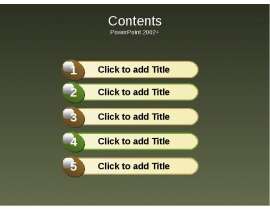 Contents PowerPoint 2002+