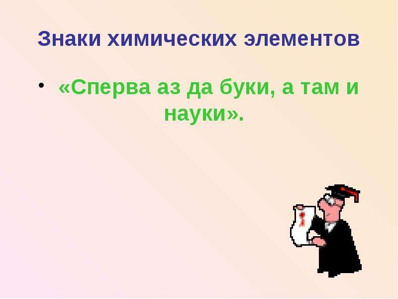 Сперва аз. Сперва аз да Буки а там и науки. Цель и задачи урока "химические знаки и формулы" 7 класса. Цель и задачи урока по теме химические знаки и формулы 7 класса. Сперва аз да Буки а там и науки значение.