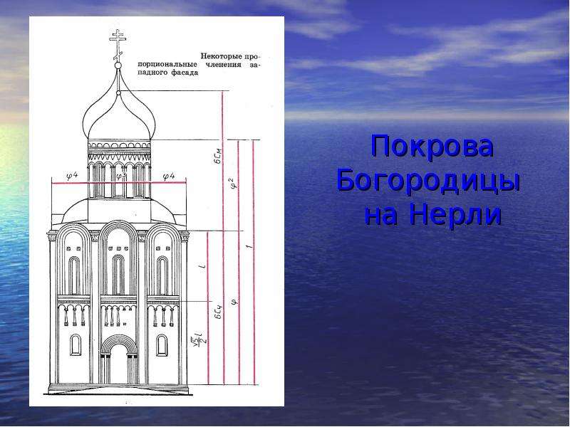 Церковь покрова на нерли чертежи