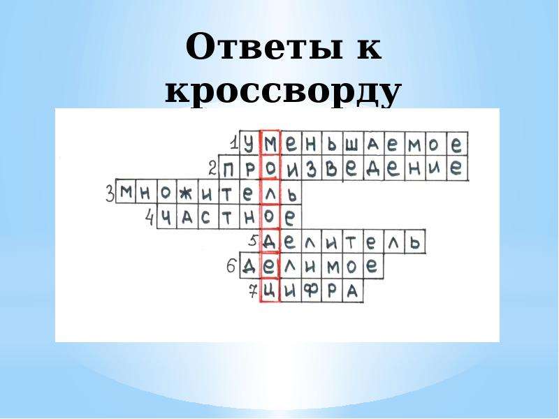 Кроссворды по математике 5 класс десятичные дроби