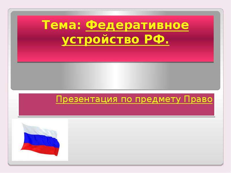 Федеративное устройство россии презентация 11 класс