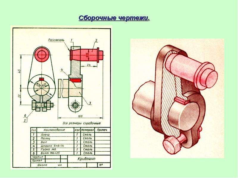 Чертеж сборочный чертеж презентация