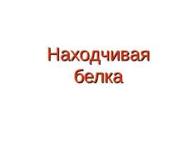 белка - презентация к уроку Окружающий мир