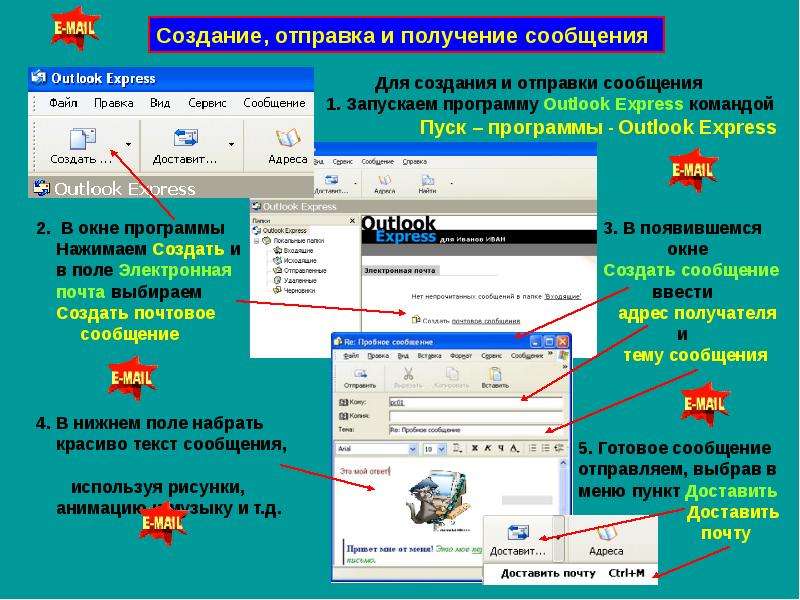 Готовое сообщение. Создание и Отправка сообщения.. Создание и Отправка сообщений по электронной почте. Получение и Отправка сообщений в электронной почте. Отправка и получение электронных писем.