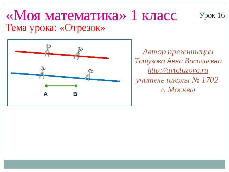 Математика 1 класс тема отрезок