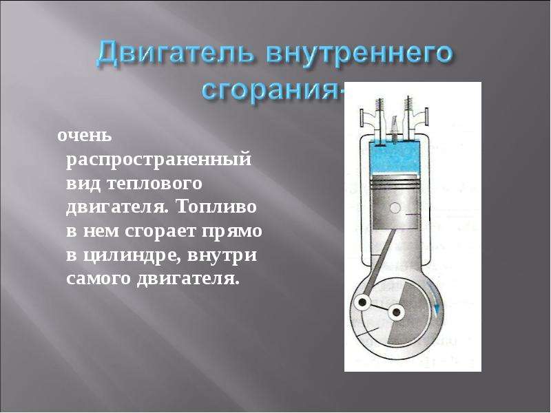 Презентация по физике двигатель внутреннего сгорания