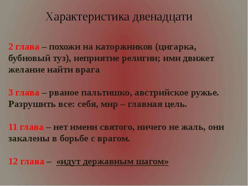 Образы в поэме 12