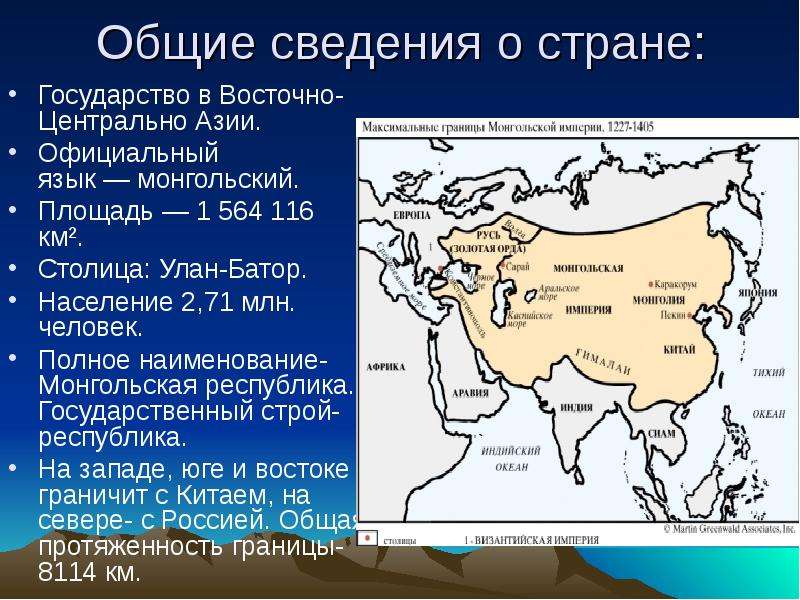 Характеристика монголии по плану