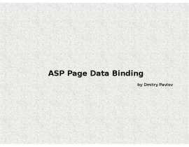 ASP Page Data Binding