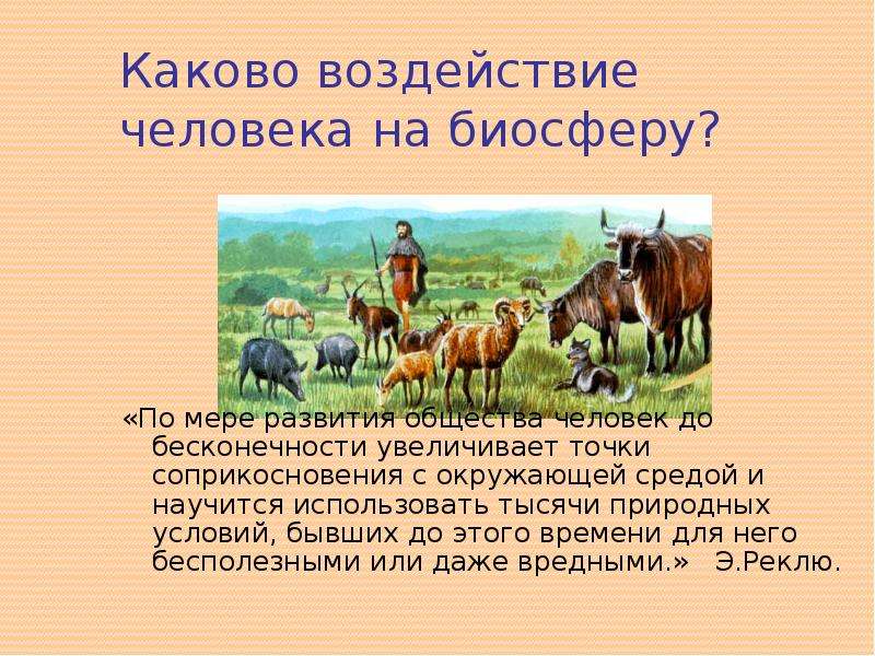 Презентация влияние человека на биосферу 6 класс биология