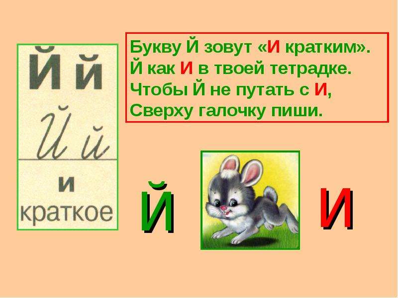 Буква й презентация для дошкольников подготовка к школе