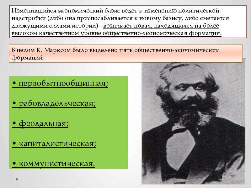 Автор формационного подхода к историческим процессам