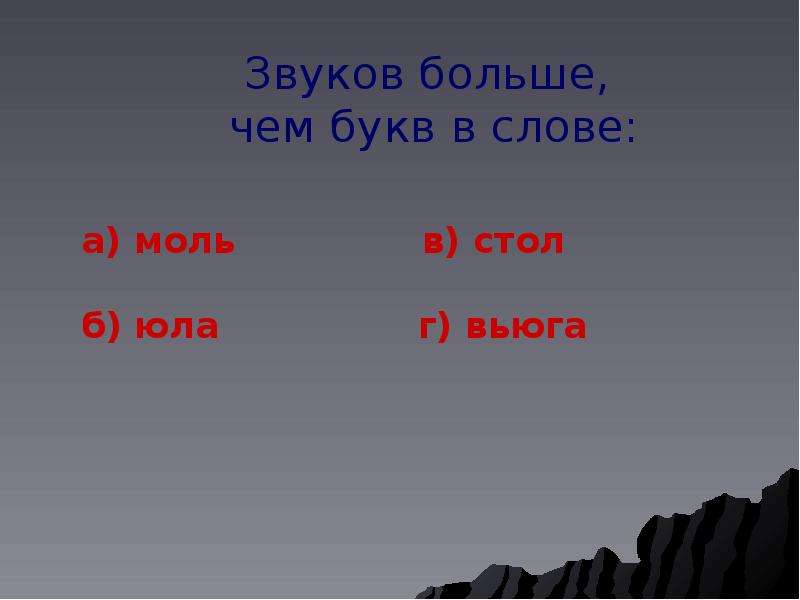 Вьюга сколько букв и звуков в этом. Звуков больше чем букв. Звуков больше чем букв в слове. Количество букв и звуков в слове моль. Моль ряд Юла в каком слове больше звуков чем букв.