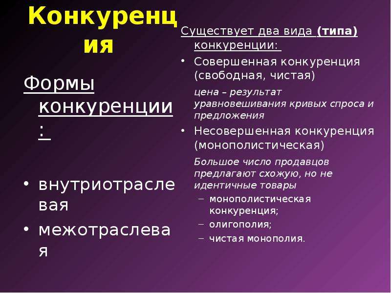 План рыночные отношения в экономике