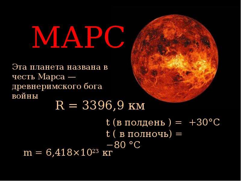 Презентация марс астрономия 11 класс