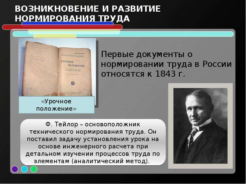 История становления организации. Возникновение нормирования труда. Регламентация и нормирование труда. История развития нормирования труда. Нормирование = регламентация.