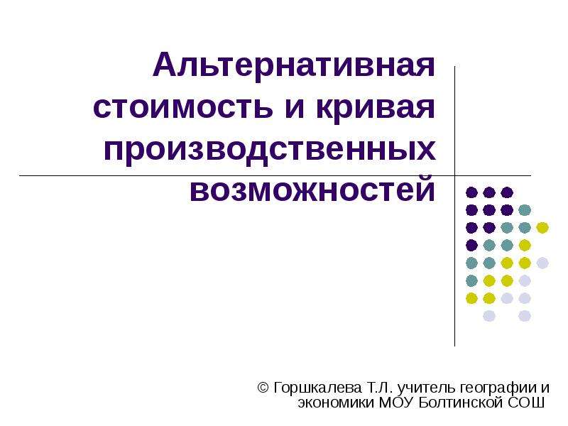 Альтернативная Стоимость Кривая Производственных Возможностей Общества