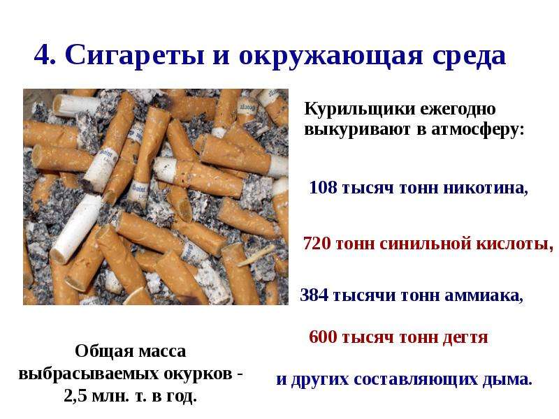 4. Сигареты и окружающая среда