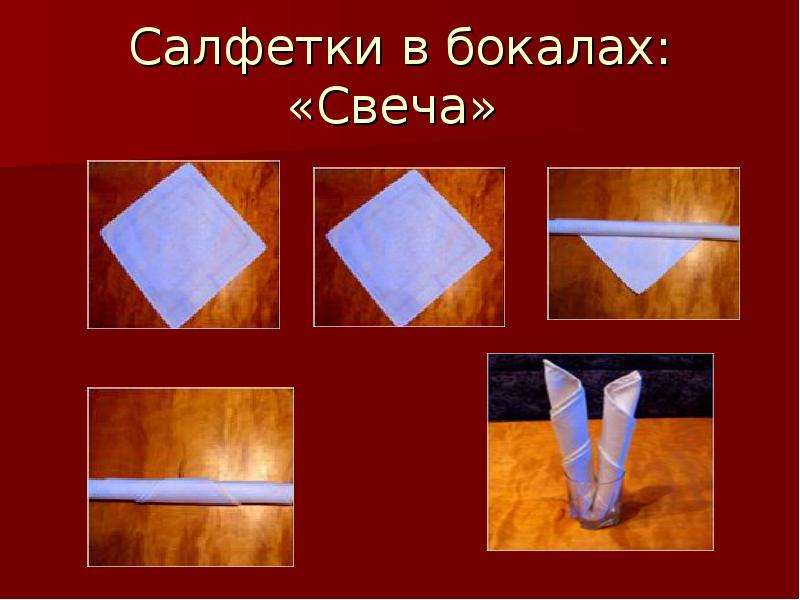 Складывание салфеток 5 класс технология презентация - 89 фото