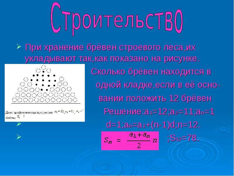 При хранении бревен строевого леса их укладывают как показано на рисунке 12