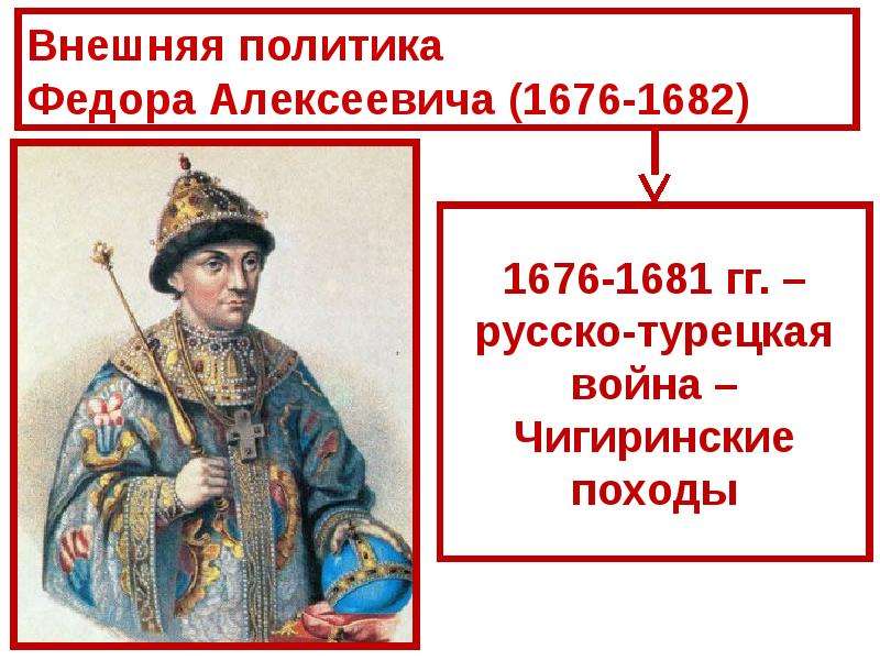 Политика федора. Фёдор Алексеевич Романов 1676-1682. Федор Алексеевич внешняя политика. Внешняя политика Федора Алексеевича таблица. Политика фёдора Алексеевича.