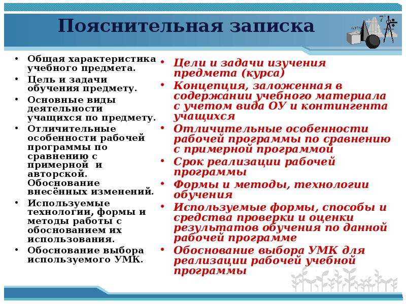 Особенности рабочей программы. Характеристики учебной задачи. Обоснование выбора образовательной программы. Виды и пояснения учебных задач. Какой раздел учебной программы предполагает указание целей и задач.