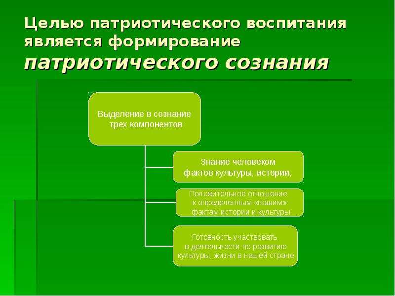 Является формирование. Формирование патриотического сознания. Что является целью патриотического воспитания. Дерево целей патриотического воспитания. Патриотическое сознание это.