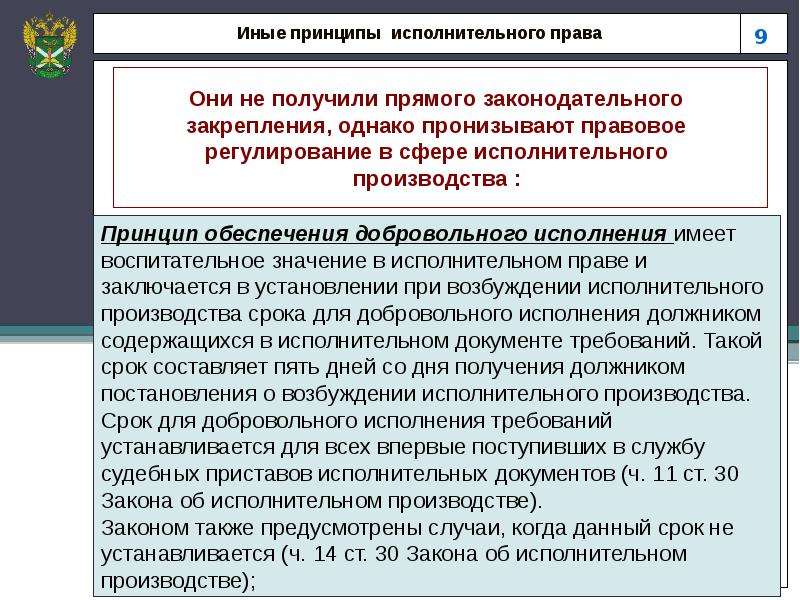 Исполнительные требования. Принципы исполнительного производства. Добровольное исполнение исполнительного документа. Понятие и принципы исполнительного производства. Принцип законности исполнительного производства.