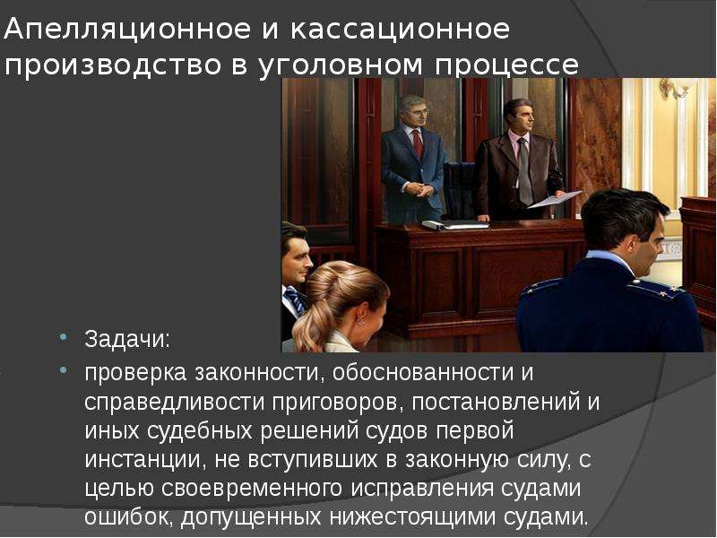 Производство в суде кассационной инстанции в уголовном процессе презентация