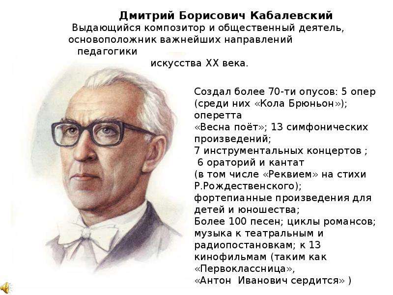 Биография д б Кабалевского