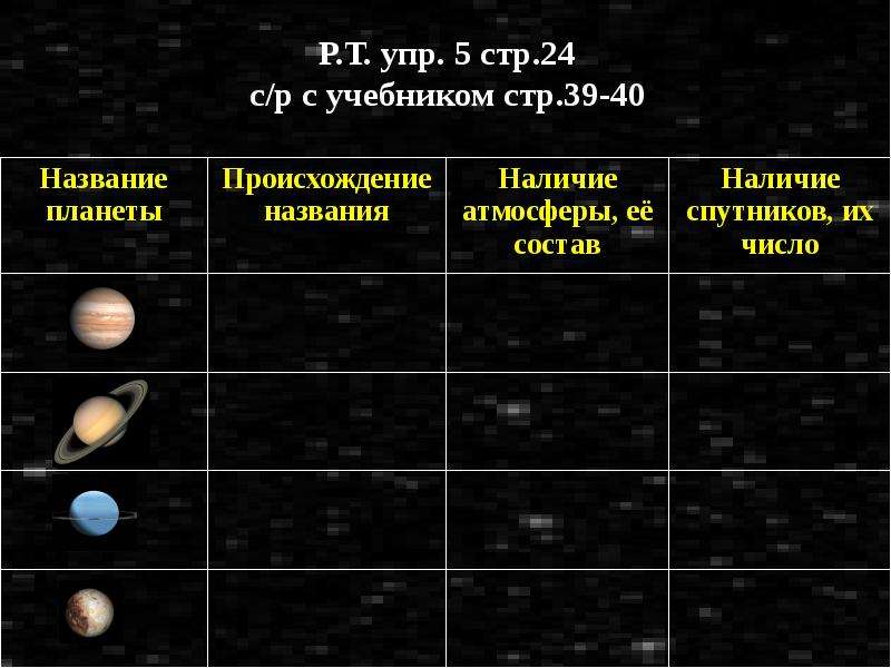 Планеты гиганты проект