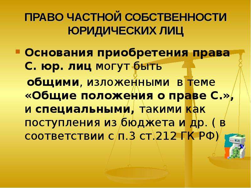 Презентация на тему право частной собственности