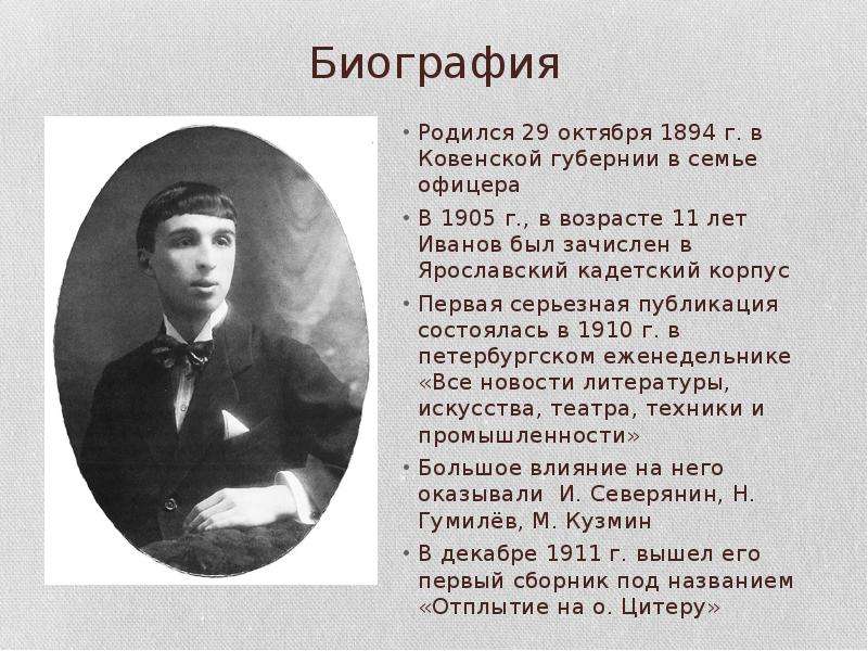 Презентация георгий иванов