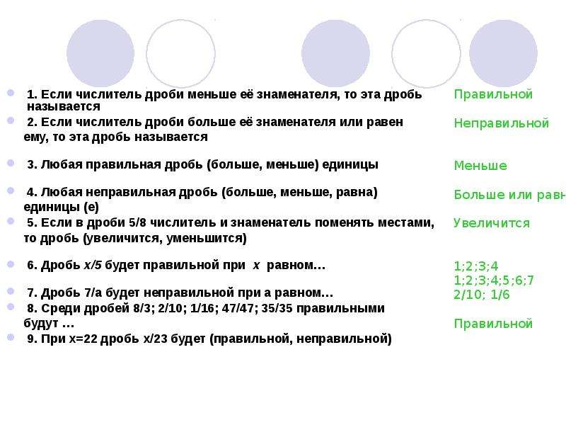 Дробь меньше 1 2. Любая правильная дробь. Любая правильная дробь больше. Неправильная дробь больше или равна ей. Правильная дробь меньше 1 а неправильная больше или равна 1.