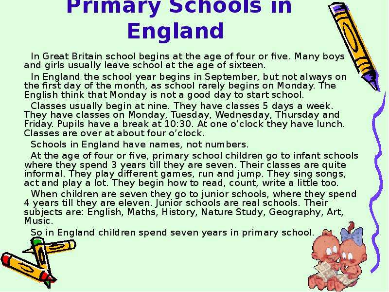 My school is great. Schools in England текст. Schools in Britain 5 класс. Primary School in England текст. Primary Schools in England 4 класс.