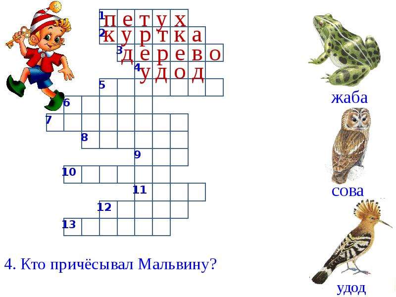 Презентации с кроссвордами для начальной школы